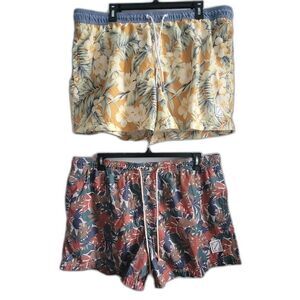 Lot Of 2 American Eagle Men's tropical print Swin Trunks size XXL